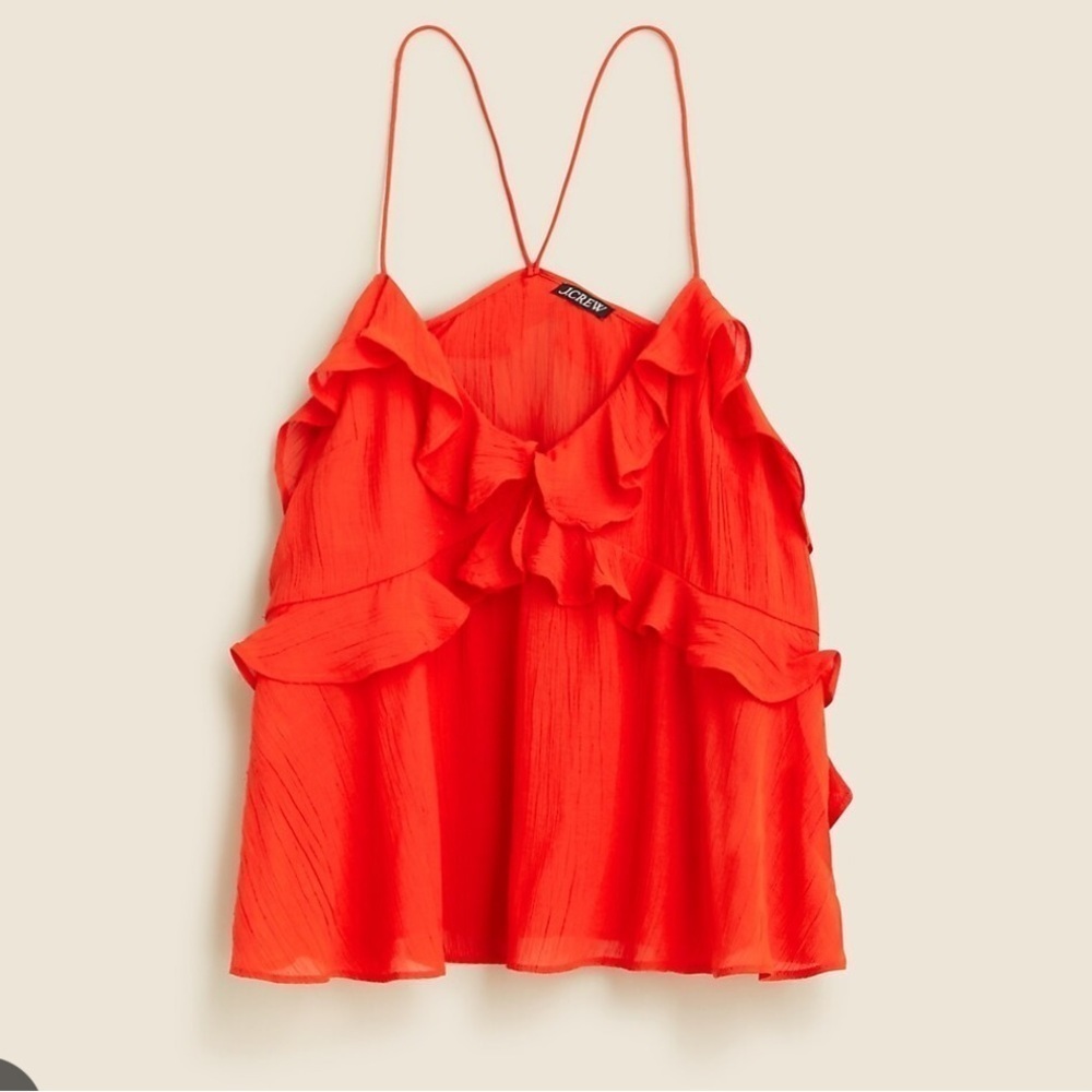 J crew Drapey ruffle tank top